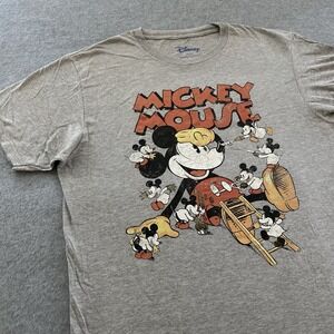 Disney‎ Mickey Mouse Nightmares Shirt Adult Large Gray Halloween Vtg Style Ghost